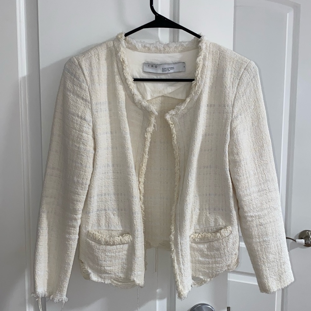 IRO Cream Textured Jacket